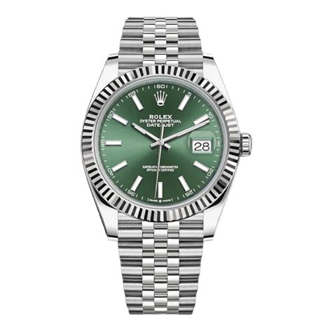 rolex datejust 41 fond vert